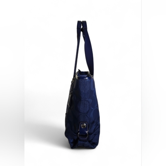 Coach Kyra Daisy Navy Blue Signature Tote - Picture 3 of 15